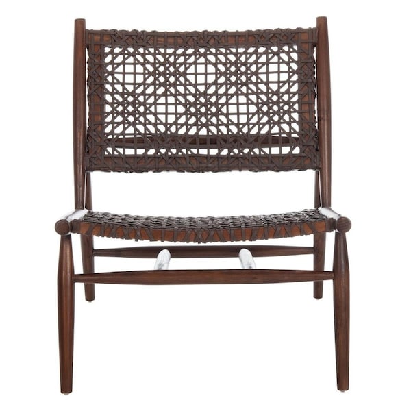 Safavieh Bandelier Leather Weave Accent Chair, Brown - ACH1000C