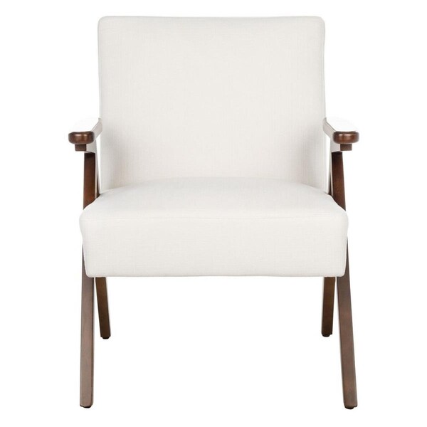 Safavieh 34.3 x 27.6 x 29.1 in. Emyr Arm Chair, White - ACH4007B