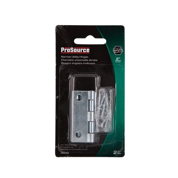 Prosource Cabinet Hinge, Steel, Zinc, Fixed Pin, 180 deg Range of Motion, Full Mortise Mounting, 10 Pair lb - LR-049-PS