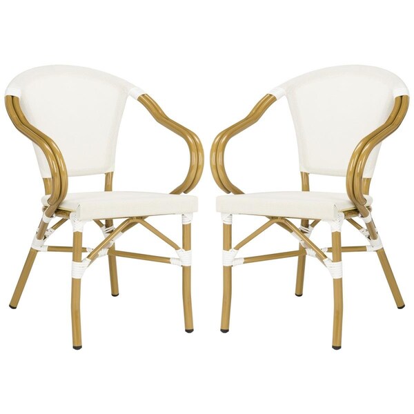 Safavieh Karine Arm Chair, Beige, 2PK - PAT4003B-SET2