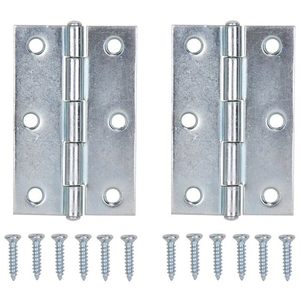 Prosource Cabinet Hinge, Steel, Zinc, Fixed Pin, 180 deg Range of Motion, Full Mortise Mounting, 28 Pair lb - LR-051-PS