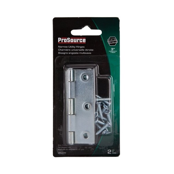 Prosource Cabinet Hinge, Steel, Zinc, Fixed Pin, 180 deg Range of Motion, Full Mortise Mounting, 28 Pair lb - LR-051-PS