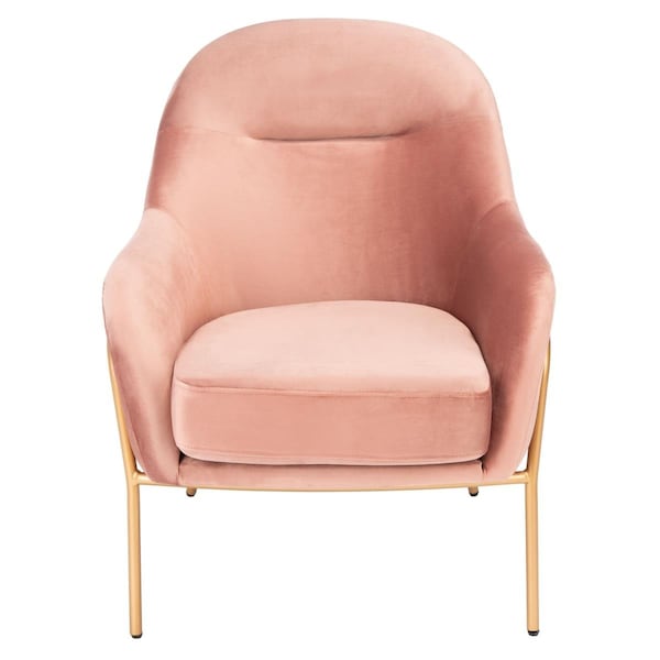Safavieh Eleazer Velvet Accent Chairs, Dusty Rose & Gold - ACH6202C