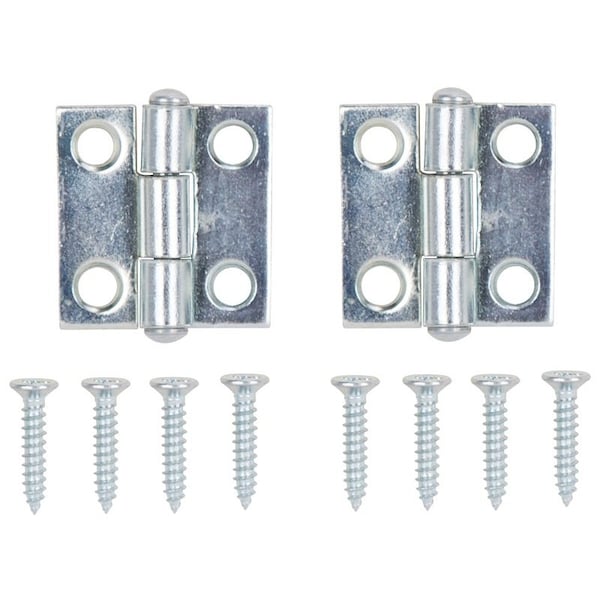 Prosource Cabinet Hinge, Steel, Zinc, Fixed Pin, 180 deg Range of Motion, Full Mortise Mounting, 7 Pair lb - LR-047-PS