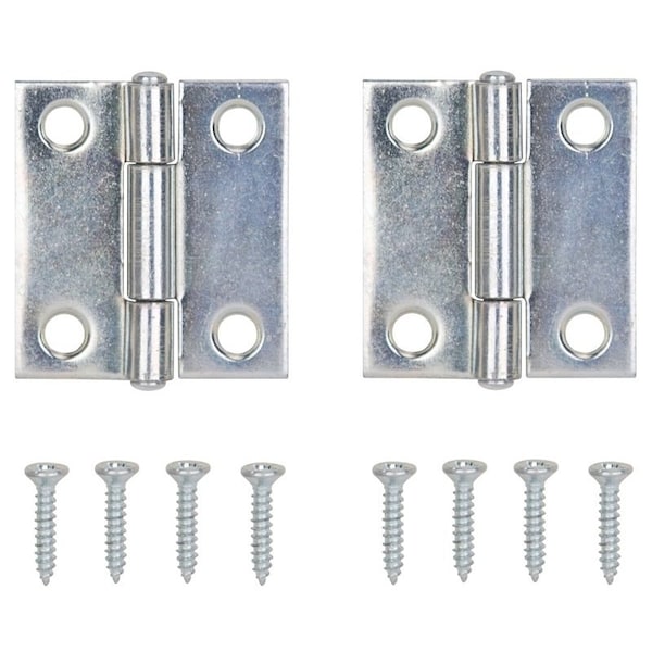 Prosource Cabinet Hinge, Steel, Zinc, Fixed Pin, 180 deg Range of Motion, Full Mortise Mounting, 7 Pair lb - LR-048-PS