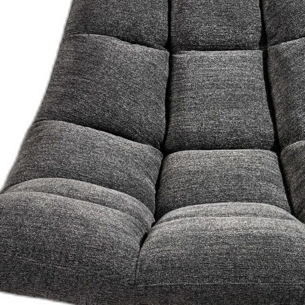 Homeroots Dark Gray Brushed Steel Chair40 x 33 x 33 in. - 372932
