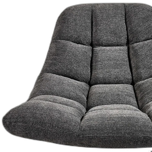 Homeroots Dark Gray Brushed Steel Chair40 x 33 x 33 in. - 372932