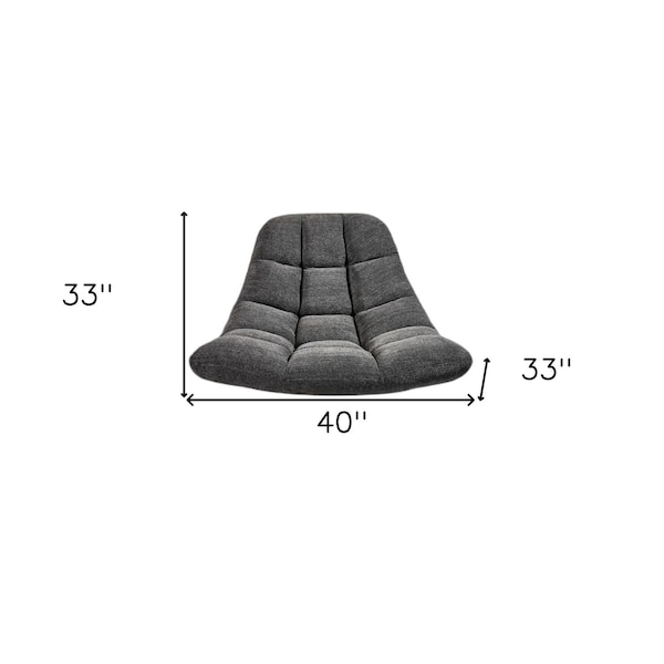 Homeroots Dark Gray Brushed Steel Chair40 x 33 x 33 in. - 372932