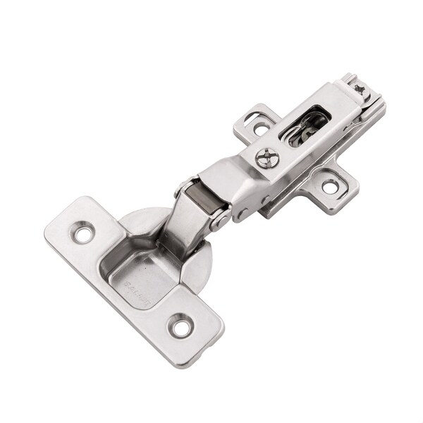 Hickory Hardware Hinge Concealed Half Overlay Frameless Self-Close Clip On Polished Nickel Finish, 2PK - HH075222-14