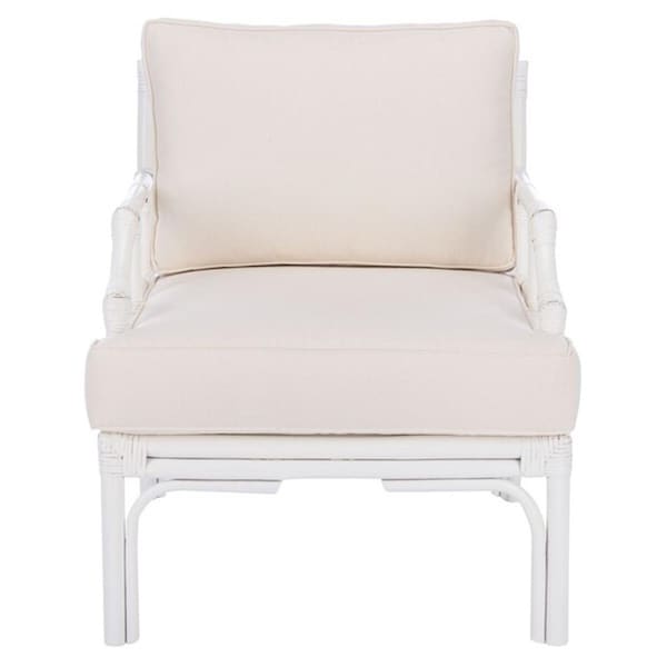 Safavieh Kazumi White Accent Chair with Cushion - 31.5 x 27.6 x 31.5 in. - ACH6508A