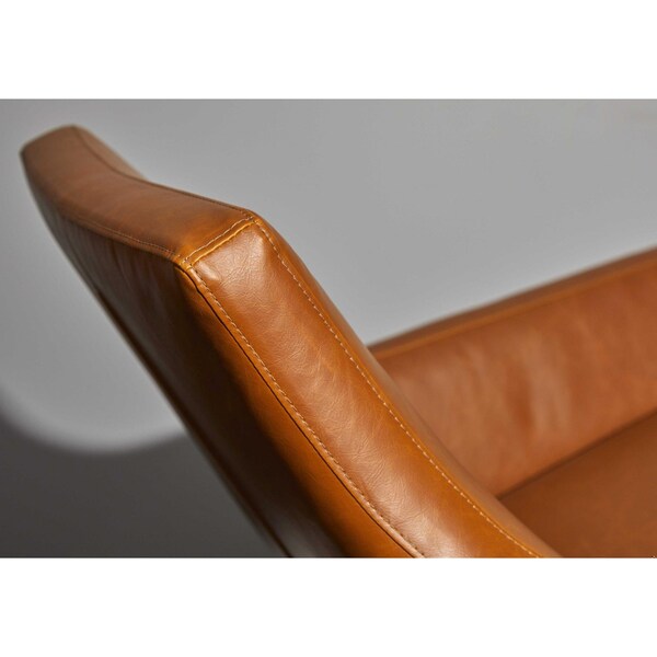 Homeroots Brown Chair with Matte Black Legs33 x 30.5 x 37 in. - 372983