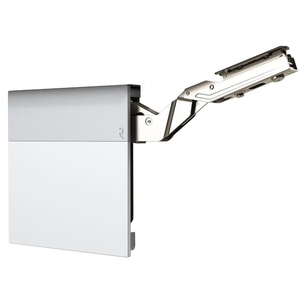 Richelieu Atmos 107 Degree HeavyDuty SoftClose LiftUp Hinge for Frameless Cabinet, White and Gray, PR - AT00HD30