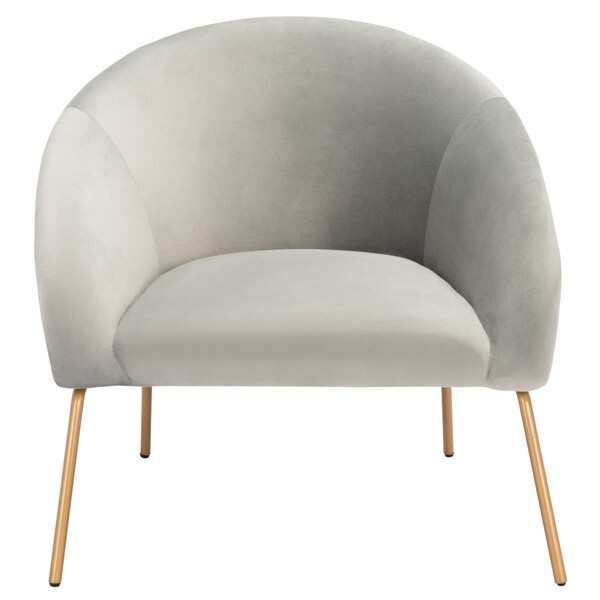 Safavieh Mandi Velvet Accent Chairs, Grey & Gold - ACH6204C