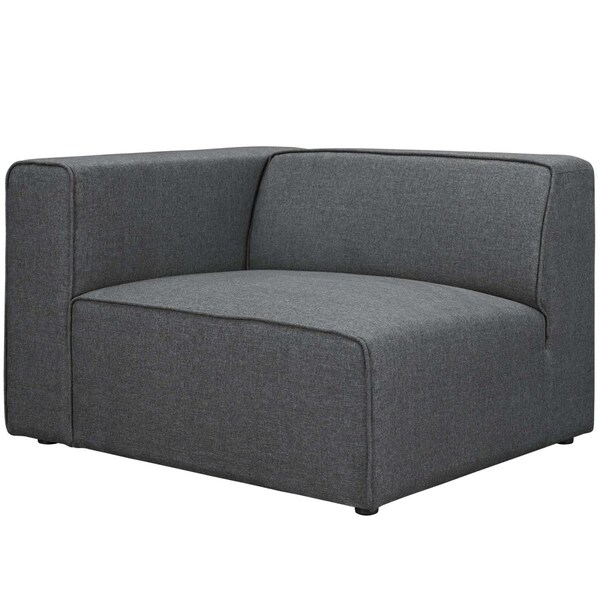 Modway Furniture 27 H x 45.5 W x 37 D in. Mingle Fabric Armchair, Gray - EEI-2720-GRY
