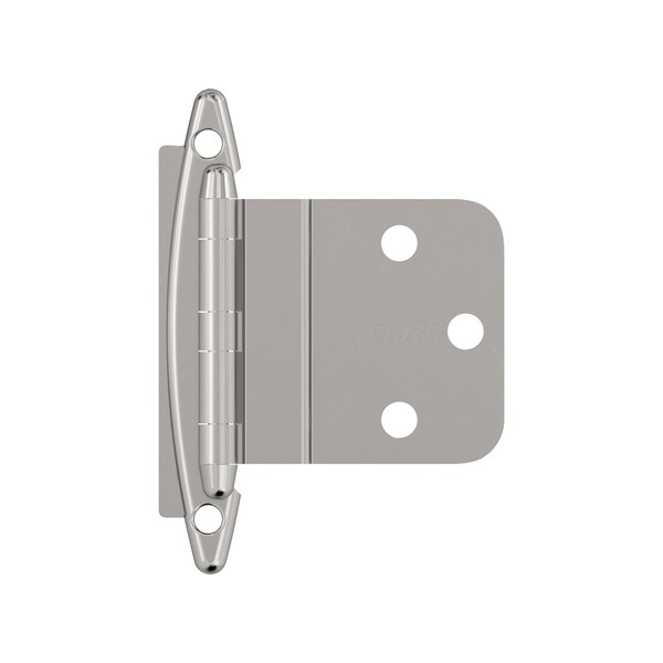 Amerock 3/8in 10 mm Inset Non Self-Closing, Face Mount Polished Chrome Hinge - 1 Pair - BPR341726