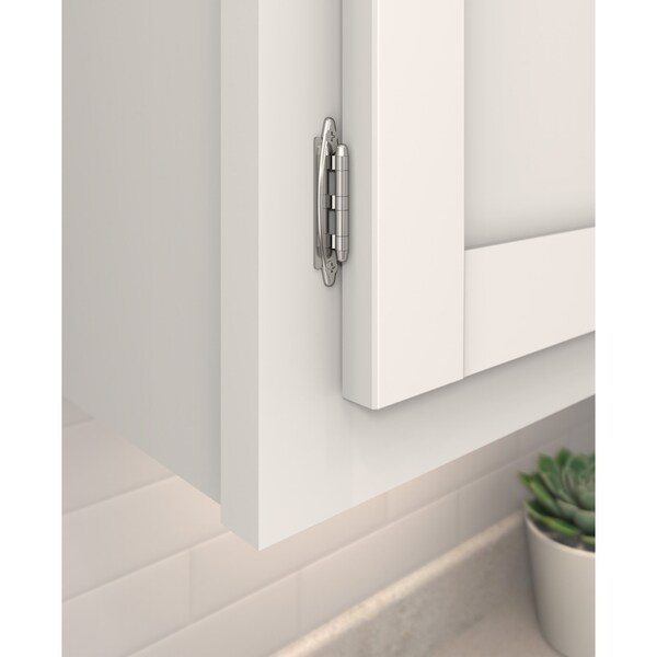 Amerock 3/8in 10 mm Inset Non Self-Closing, Face Mount Polished Chrome Hinge - 1 Pair - BPR341726