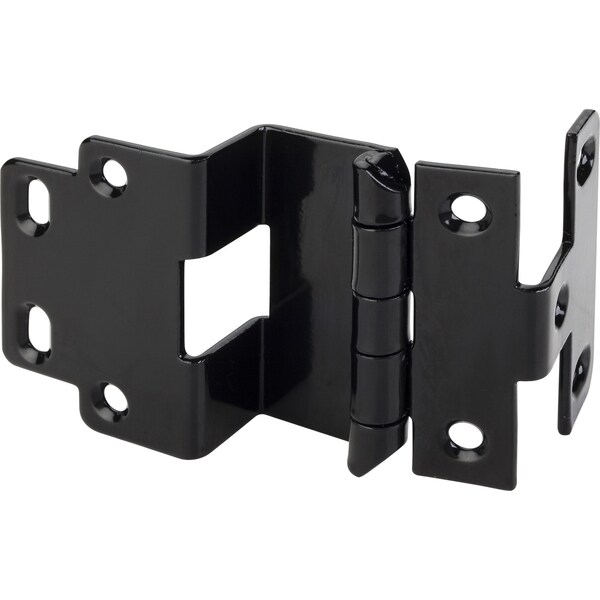 Hardware Resources Institutional 5-Knuckle Non-Mortise Cabinet Hinge - Black Powder Coat - HR0076BLK