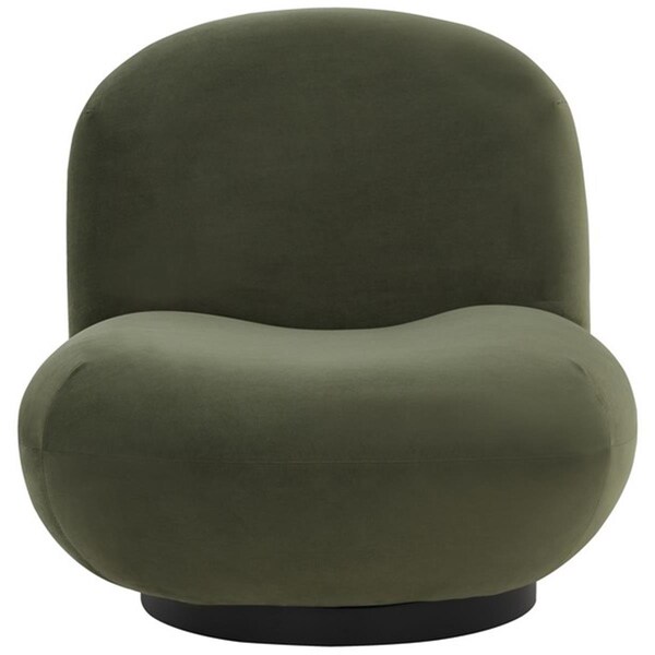 Safavieh Stevie Velvet Accent Chair, Olive Green & Black - SFV4767E