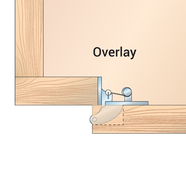 Youngdale White 1/4 in. Overlay Self-Closing Hinge, PK 10 - 54.105.01X10