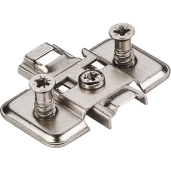 Hardware Resources Standard Duty 3 mm Cam Adj Steel Plate with Euro Screws for 500 Series Euro Hinges - 400.0P73.75