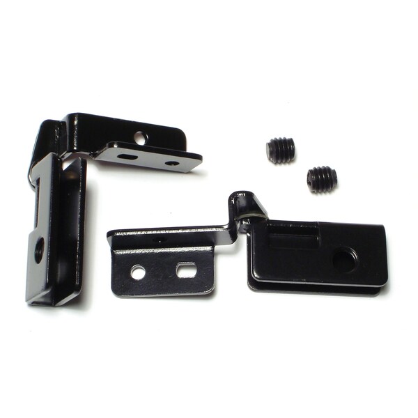 Midwest Fastener Black Glass Door Hinges 2PK - 66344