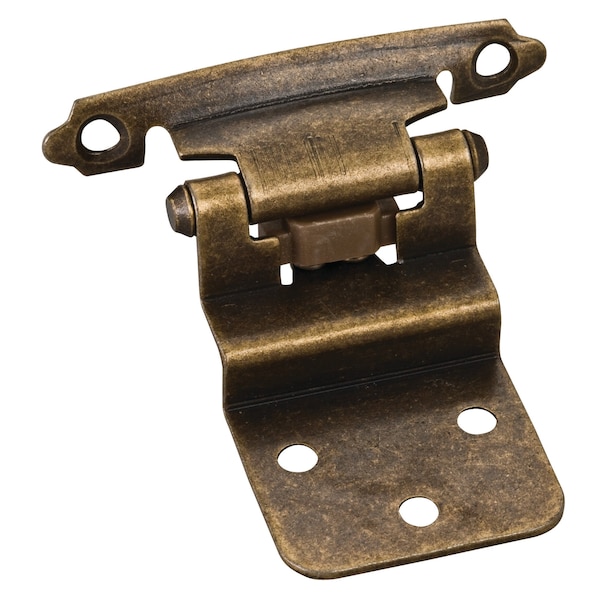 Hardware Resources Traditional 3/8” Inset Hinge with Semi-Concealed Frame Wing - Antique Brass - P5922AB