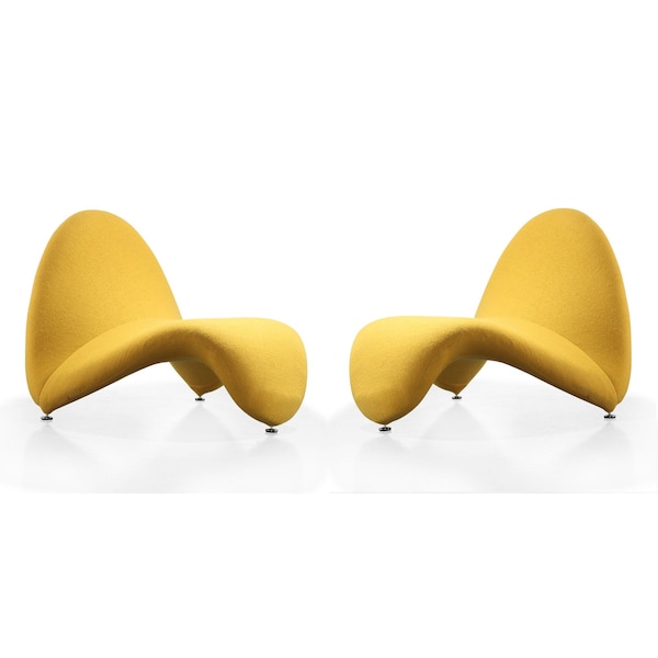 Manhattan Comfort MoMa Accent Chair in Yellow (Set of 2) - 2-AC009-YL