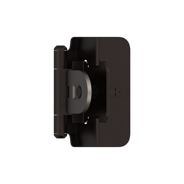 Amerock 1/2in 13 mm Overlay Double Demountable Oil-Rubbed Bronze Hinge - 1 Pair - BPR8704ORB