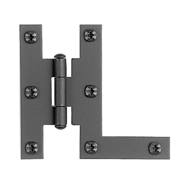 Acorn Mfg Arcon 1-11/16 in. W X 3 in. L Smooth Black Iron H-L Hinge 1 pk - AH3BQ