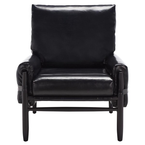 Safavieh Oslo Mid Century Arm Chair, Black & Black - ACH4509B