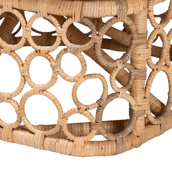 Bali & Pari Prisca Bohemian Light Honey Rattan Accent Chair - 244-13641-ZORO