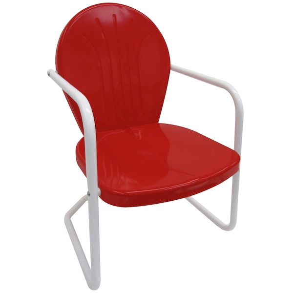 Leigh Country Red Retro Metal Chair - TX 93486
