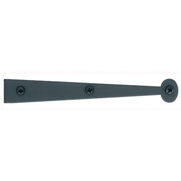 Acorn Mfg Acorn AIZBP Flush Dummy Smooth Iron Bean Strap Cabinet Hinge Black - AIZBP