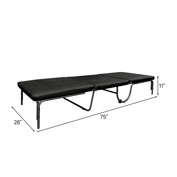 Acme Futon Chair in Silver and Black - ER-0261BK