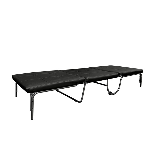 Acme Futon Chair in Silver and Black - ER-0261BK