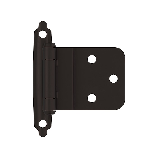 Amerock 3/8in 10 mm Inset Self-Closing, Face Mount Oil-Rubbed Bronze Hinge - 1 Pair - BPR3428ORB