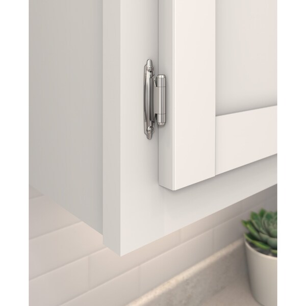 Amerock 3/8in 10 mm Inset Self-Closing, Face Mount Polished Chrome Hinge - 1 Pair - BPR342826