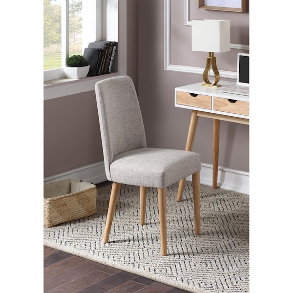 Kd Muebles De Comedor Taylor Chair Natural Legs & Gray Fabric - KD3534026