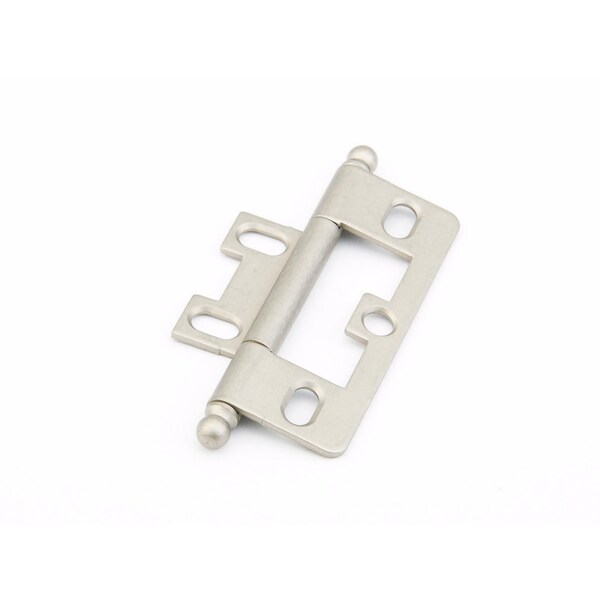Schaub Ball Tip Non-Mortise Cabinet Hinge Distressed Nickel Finish - 1100B-DN