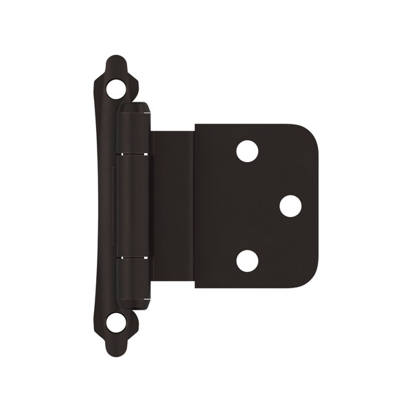 Amerock 3/8in 10 mm Inset Self-Closing, Face Mount Oil-Rubbed Bronze Hinge - 1 Pair - BPR7928ORB