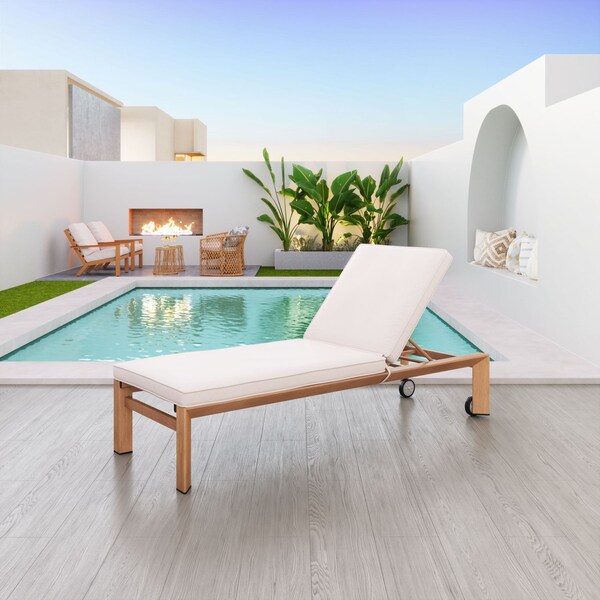 Zuo Modern Cozumel Lounge Chair Beige & Natural - 703980