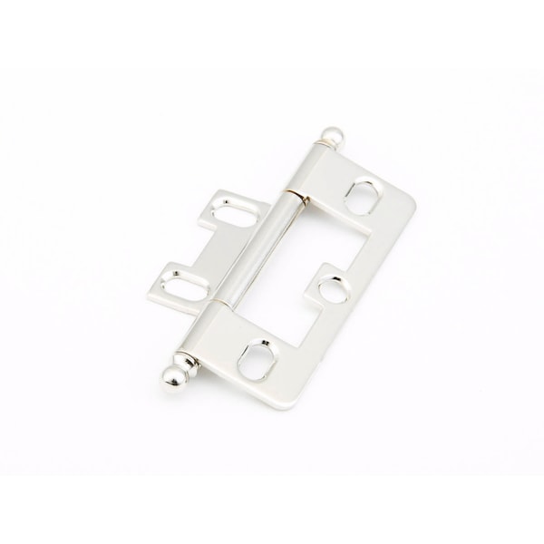 Schaub Ball Tip Non-Mortise Cabinet Hinge Polished Nickel Finish - 1100B-PN