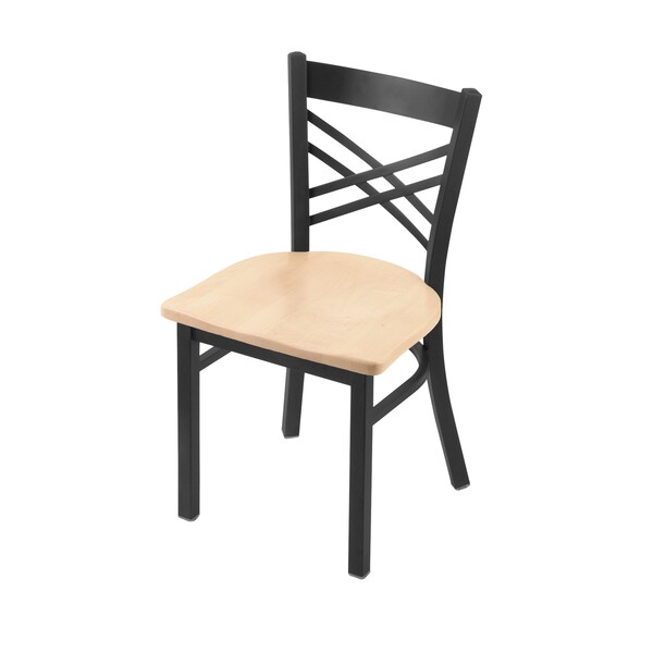 Holland Bar Stool Co 620 Catalina 18" Chair with Pewter Finish and Natural Maple Seat - 62018PWNATMPL