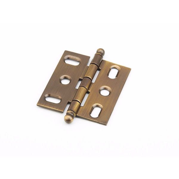 Schaub Ball Tip Mortise Cabinet Hinge Antique Brass Finish - 1111B-AB