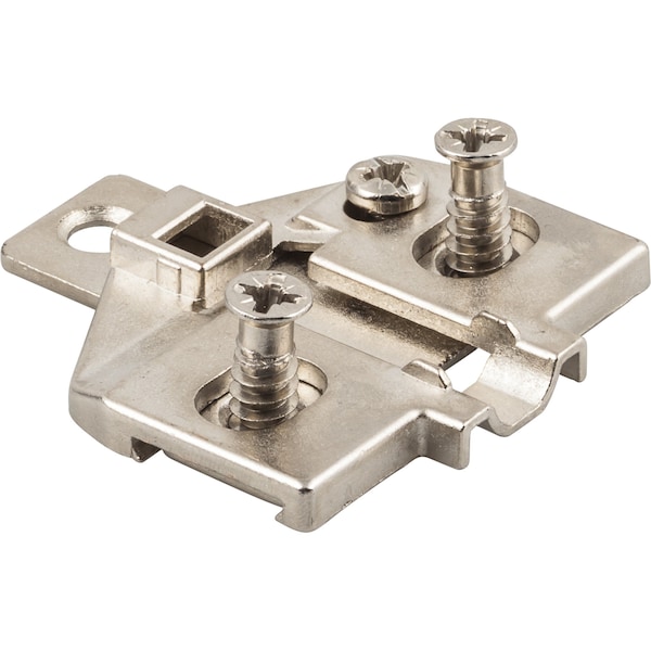 Hardware Resources Hvy Dty 0mm Screw Adj 3 Hole Die Cast Plate w/Euro Screws for 700,725,900 and 1750 Series Euro Hinge - 600.0P30.05