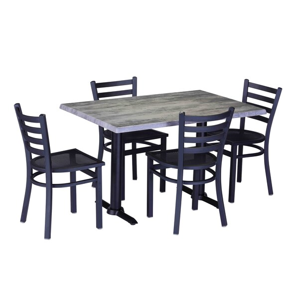 Holland Bar Stool Co Outdoor 400 Jackie 18 in. Chair with Black Wrinkle Finish - OD400