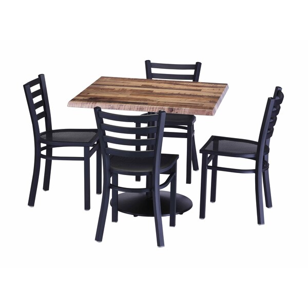 Holland Bar Stool Co Outdoor 400 Jackie 18 in. Chair with Black Wrinkle Finish - OD400
