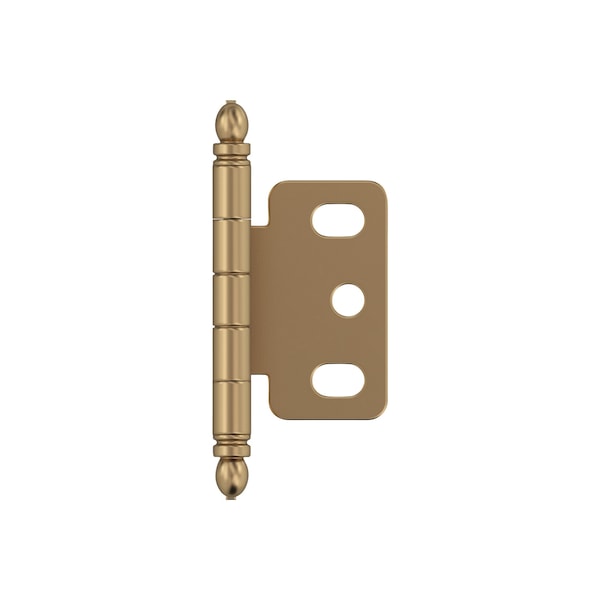 Amerock 3/4in 19mm Door Thickness Full Inset Partial Wrap Ball Tip Champagne Bronze Cabinet Hinge, Single - PK3180TBCZ
