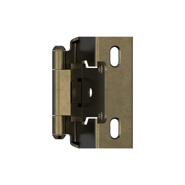Amerock 1/2in 13mm Overlay Self Closing Full Wrap Burnished Brass Cabinet Hinge, 1 Pair - BPR7540BB