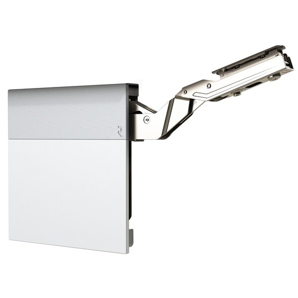 Richelieu Atmos 107 Degree MediumDuty SoftClose LiftUp Hinge for Frameless Cabinet, White and Gray, PR - AT00MD30